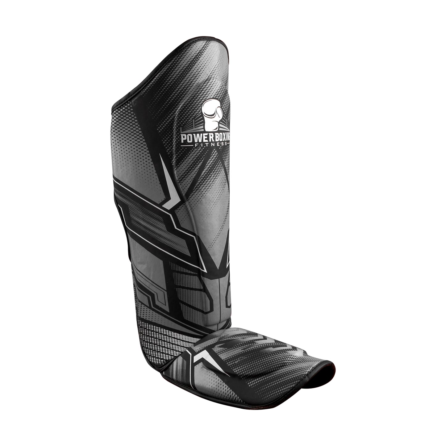 Power Boxing Iron Shin Guards (Black & Gray)