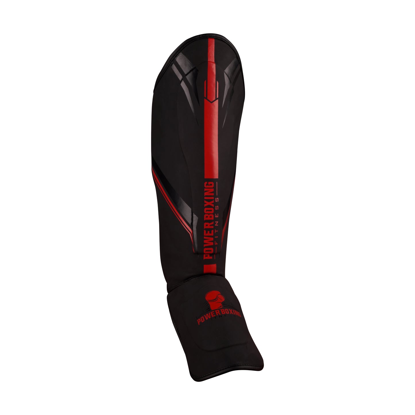 Power Boxing Iron Shin Guards (Red & Black)