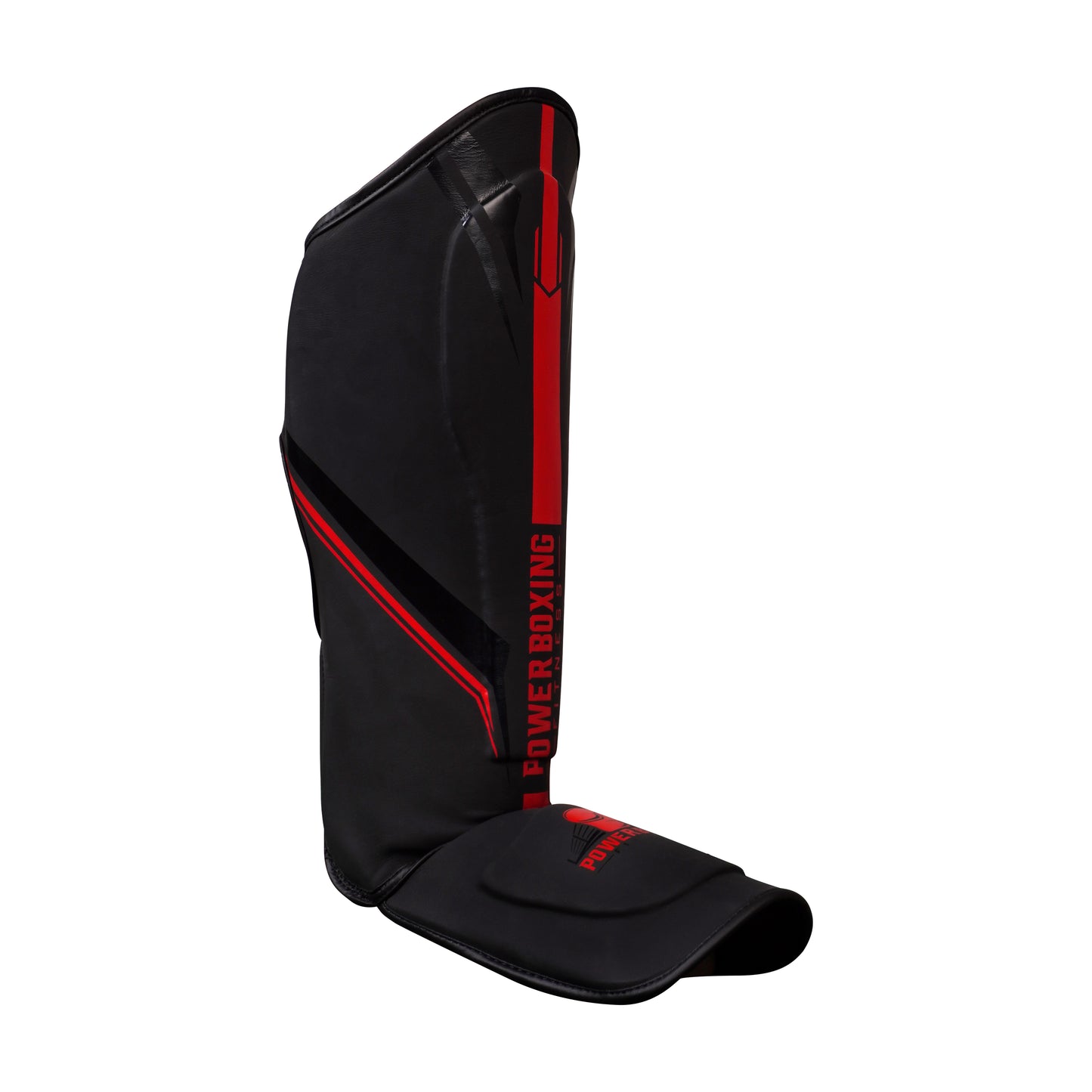 Power Boxing Iron Shin Guards (Red & Black)