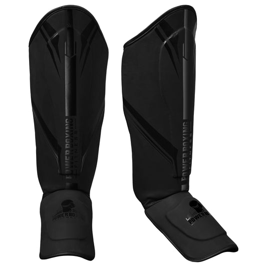 Power Boxing Iron Shin Guards (Black)