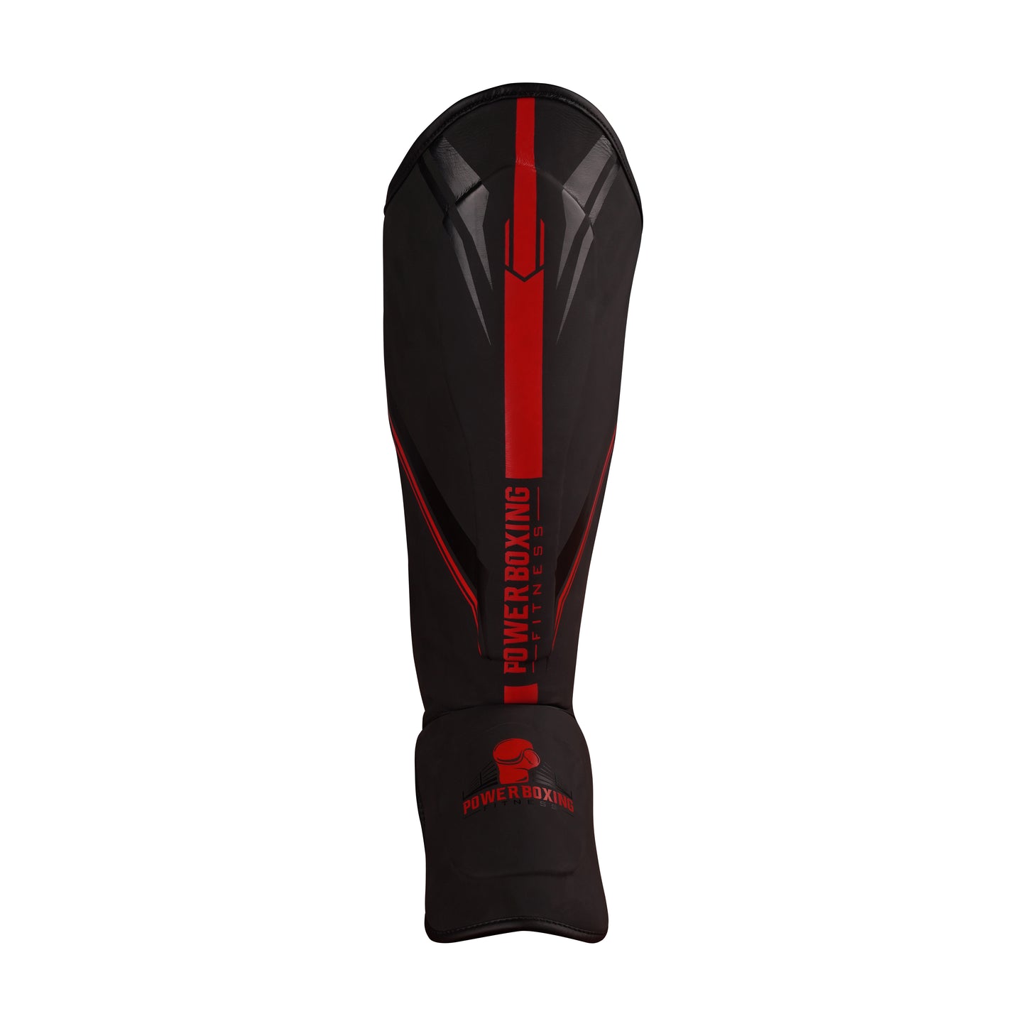 Power Boxing Iron Shin Guards (Red & Black)