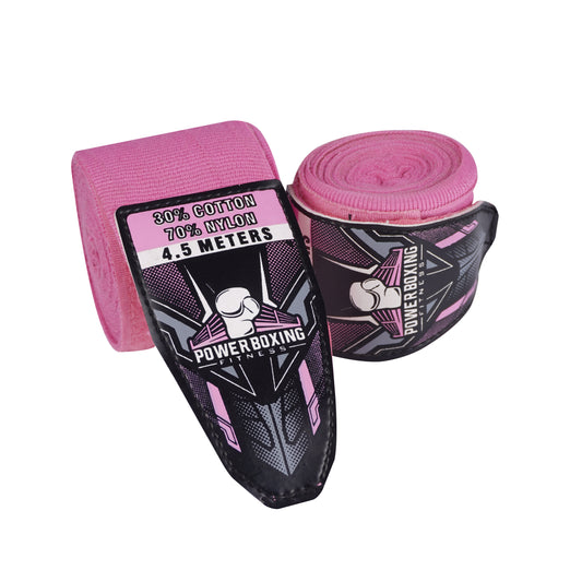 Power Boxing Fitness Hand Wraps – Pink Edition