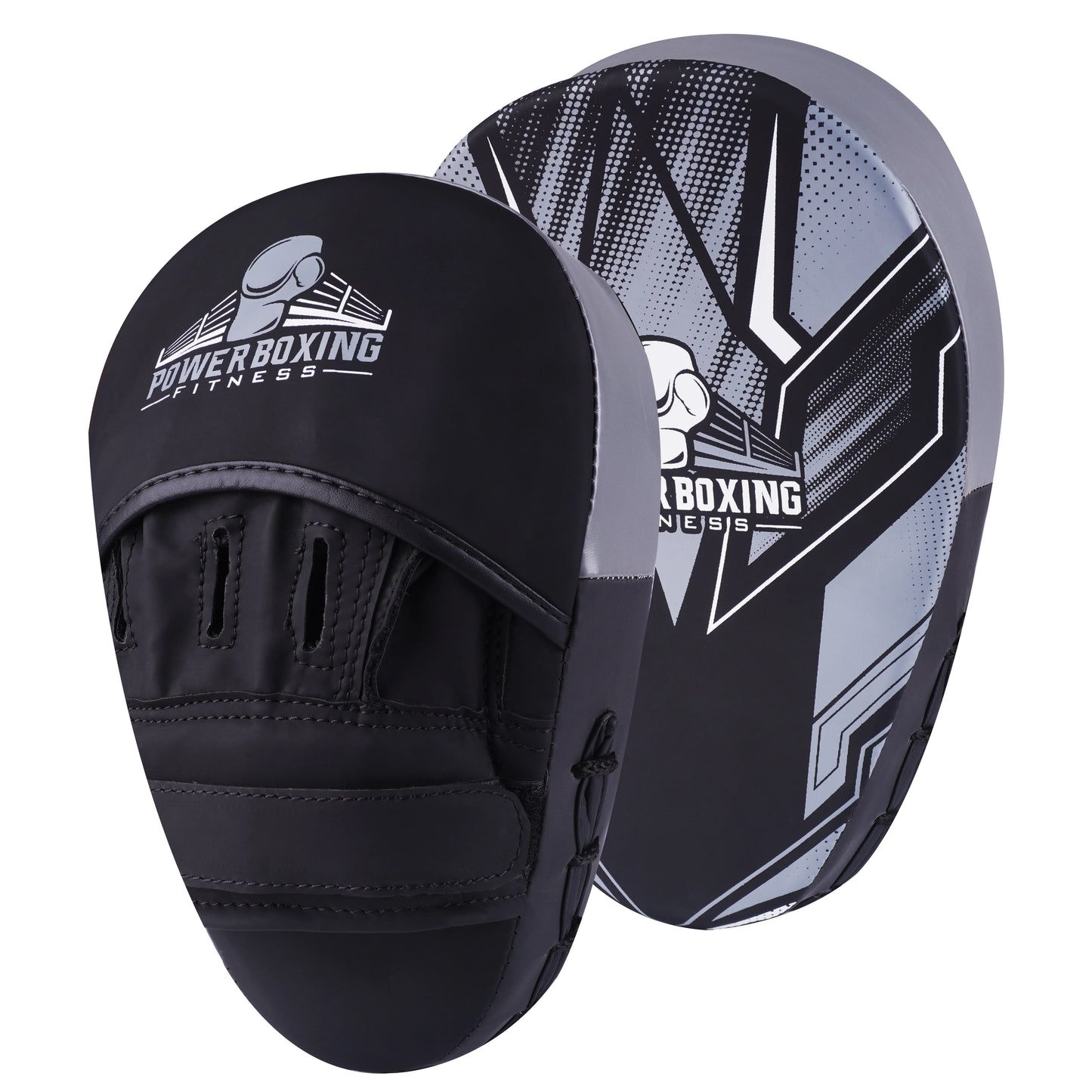 Power Boxing Kids Sparring Set - Gloves + Focus Pads Combo (Grey)