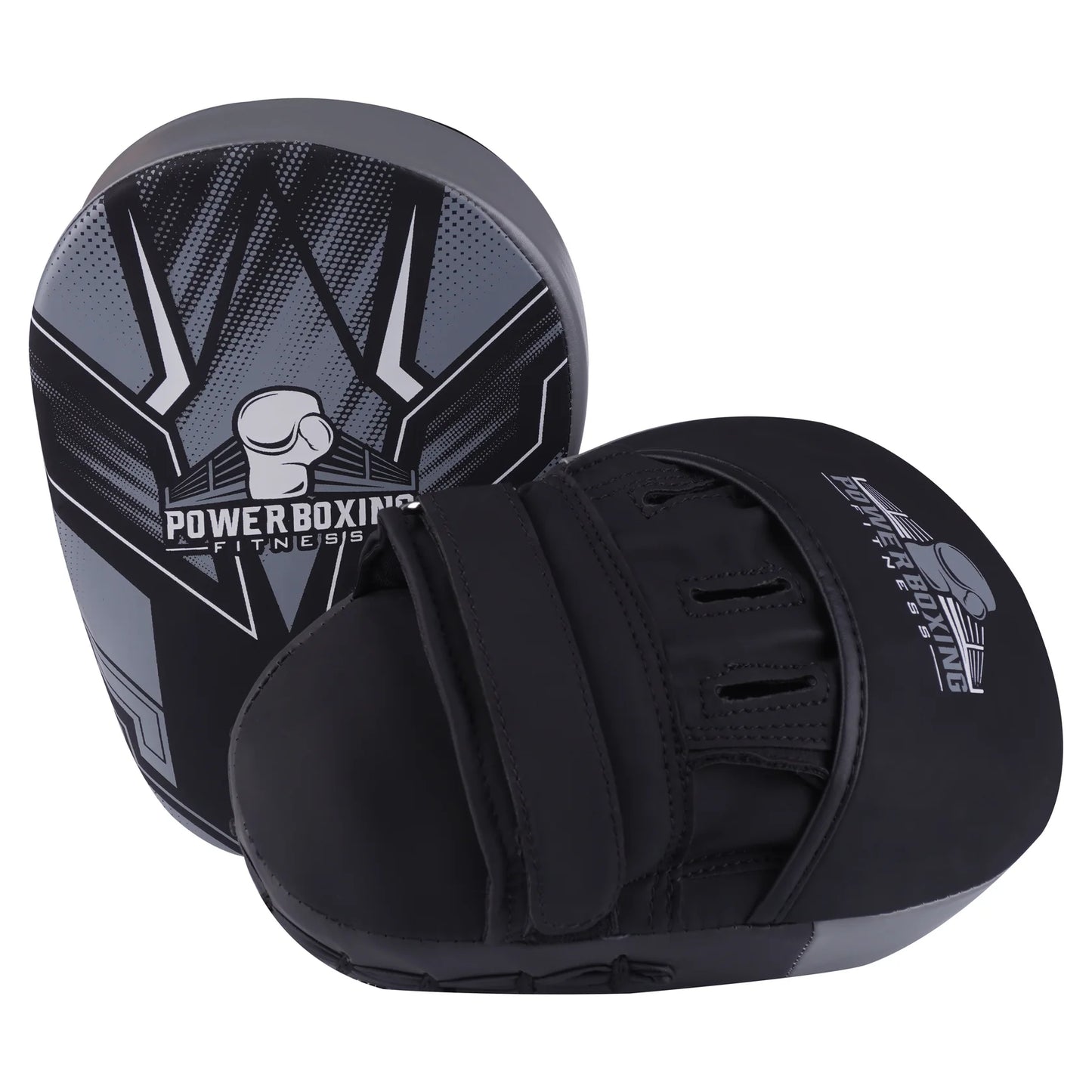 Power Boxing Kids Sparring Set - Gloves + Focus Pads Combo (Grey)