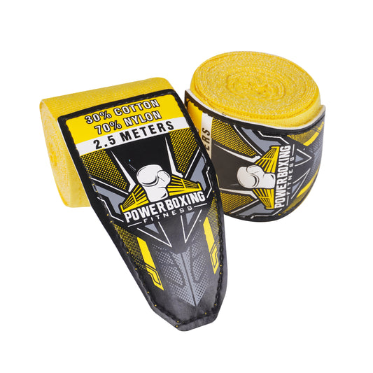 Power Boxing Fitness Hand Wraps – Yellow Edition